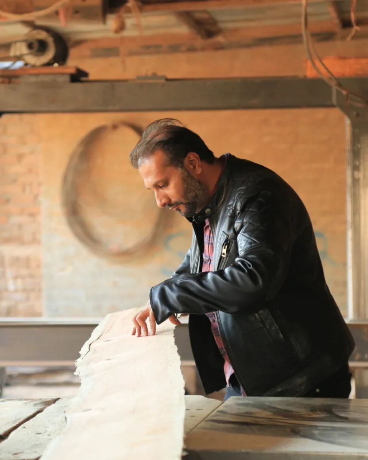Firas at the timber yard